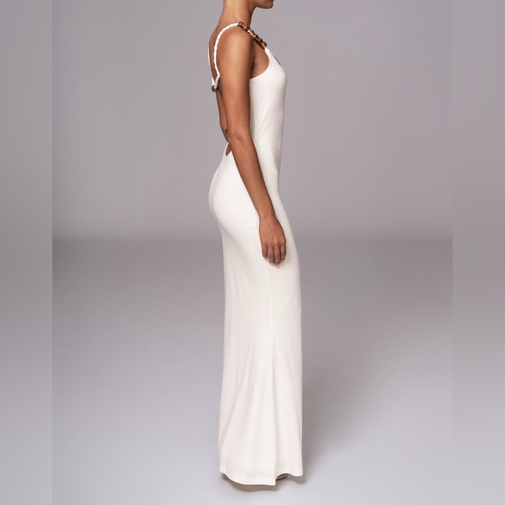 Elegant Cream Maxi Dress